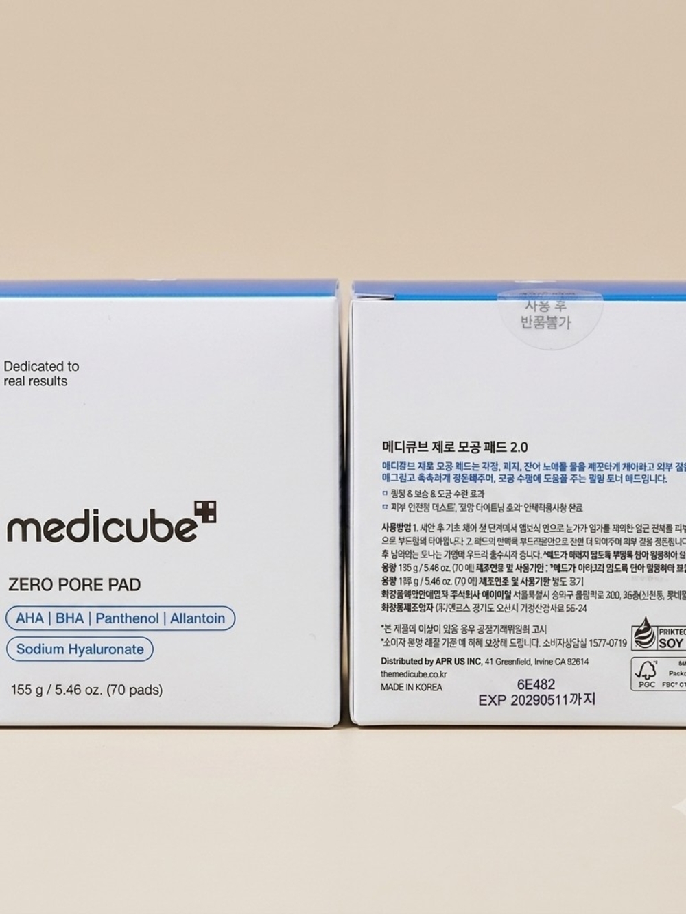 medicube Zero Pore Pad — White | Exfoliating AHA/BHA Pads (70 Pads)